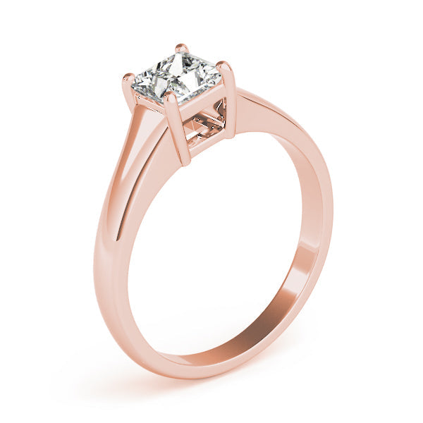 Artisan Solitaires Princess Diamond Engagement Ring in 10K/14K gold and platinum with certified lab-grown or natural diamonds
