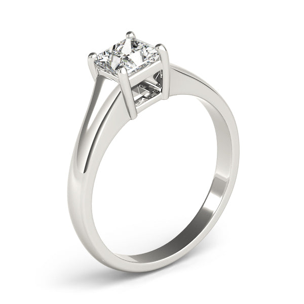 Artisan Solitaires Princess Diamond Engagement Ring in 10K/14K gold and platinum with certified lab-grown or natural diamonds