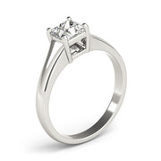 Artisan Solitaires Princess Diamond Engagement Ring in 10K/14K gold and platinum with certified lab-grown or natural diamonds