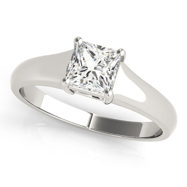 Artisan Solitaires Princess Diamond Engagement Ring in 10K/14K gold and platinum with certified lab-grown or natural diamonds