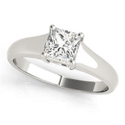 Artisan Solitaires Princess Diamond Engagement Ring in 10K/14K gold and platinum with certified lab-grown or natural diamonds