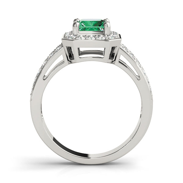 Regal Color Rings Princess Diamond Engagement Ring in 10K/14K gold and platinum with certified lab-grown or natural diamonds