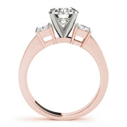 Opulent Three-Stone Princess Diamond Engagement Ring in 10K/14K gold and platinum with certified lab-grown or natural diamonds