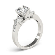 Opulent Three-Stone Princess Diamond Engagement Ring in 10K/14K gold and platinum with certified lab-grown or natural diamonds