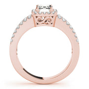 Devoted Halo Emerald Diamond Engagement Ring in 10K/14K gold and platinum with certified lab-grown or natural diamonds