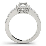 Devoted Halo Emerald Diamond Engagement Ring in 10K/14K gold and platinum with certified lab-grown or natural diamonds