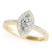 Artisan Halo Marquise Diamond Engagement Ring in 10K/14K gold and platinum with certified lab-grown or natural diamonds
