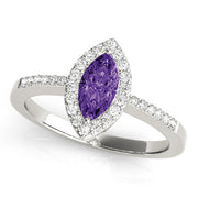 Artisan Halo Marquise Diamond Engagement Ring in 10K/14K gold and platinum with certified lab-grown or natural diamonds