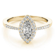Artisan Halo Marquise Diamond Engagement Ring in 10K/14K gold and platinum with certified lab-grown or natural diamonds