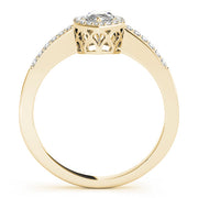 Artisan Halo Marquise Diamond Engagement Ring in 10K/14K gold and platinum with certified lab-grown or natural diamonds