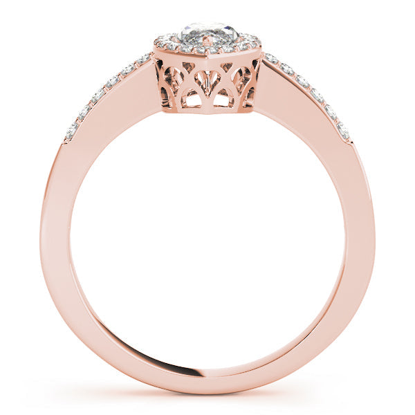 Artisan Halo Marquise Diamond Engagement Ring in 10K/14K gold and platinum with certified lab-grown or natural diamonds