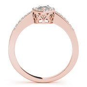 Artisan Halo Marquise Diamond Engagement Ring in 10K/14K gold and platinum with certified lab-grown or natural diamonds