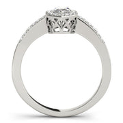 Artisan Halo Marquise Diamond Engagement Ring in 10K/14K gold and platinum with certified lab-grown or natural diamonds