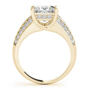 Multi-Row Princess Diamond Engagement Ring in 10K/14K gold and platinum with certified lab-grown or natural diamonds