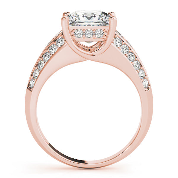 Multi-Row Princess Diamond Engagement Ring in 10K/14K gold and platinum with certified lab-grown or natural diamonds
