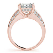Multi-Row Princess Diamond Engagement Ring in 10K/14K gold and platinum with certified lab-grown or natural diamonds