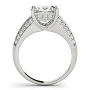 Multi-Row Princess Diamond Engagement Ring in 10K/14K gold and platinum with certified lab-grown or natural diamonds