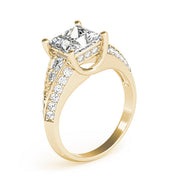 Multi-Row Princess Diamond Engagement Ring in 10K/14K gold and platinum with certified lab-grown or natural diamonds