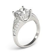Multi-Row Princess Diamond Engagement Ring in 10K/14K gold and platinum with certified lab-grown or natural diamonds