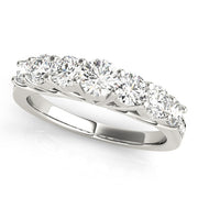 Prong Set Half Eternity Ring in Gold & Platinum