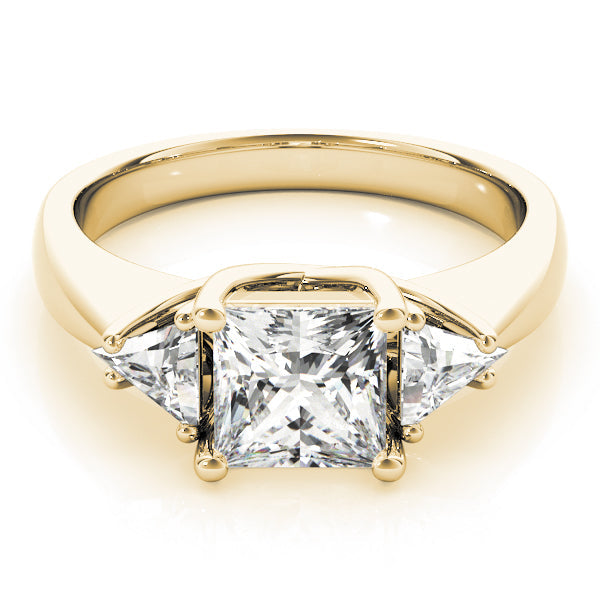 Timeless Princess Diamond Three Stone Ring in 10K/14K gold and platinum with certified lab-grown or natural diamonds