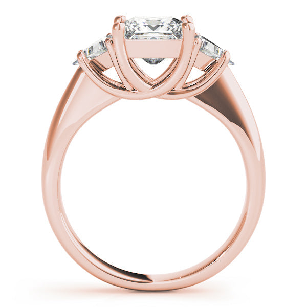 Timeless Princess Diamond Three Stone Ring in 10K/14K gold and platinum with certified lab-grown or natural diamonds