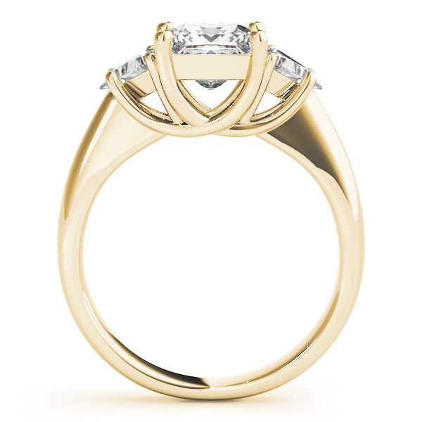 Timeless Princess Diamond Three Stone Ring in 10K/14K gold and platinum with certified lab-grown or natural diamonds
