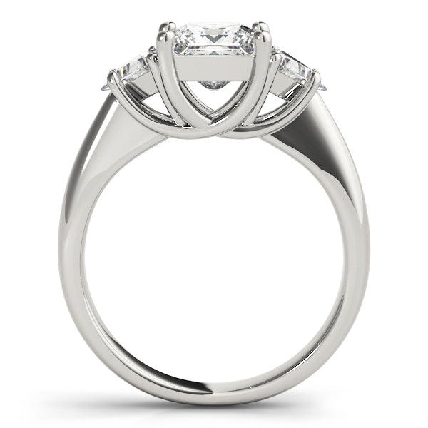 Timeless Princess Diamond Three Stone Ring in 10K/14K gold and platinum with certified lab-grown or natural diamonds