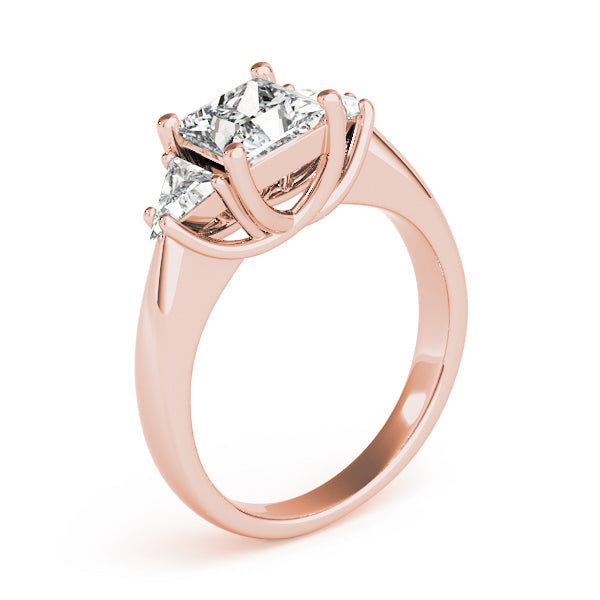 Timeless Princess Diamond Three Stone Ring in 10K/14K gold and platinum with certified lab-grown or natural diamonds