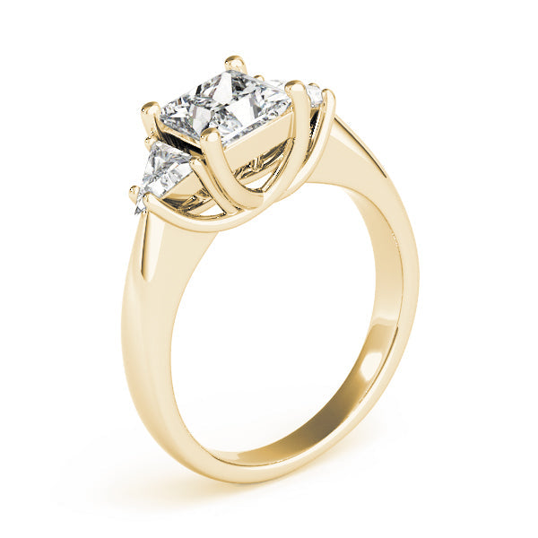 Timeless Princess Diamond Three Stone Ring in 10K/14K gold and platinum with certified lab-grown or natural diamonds