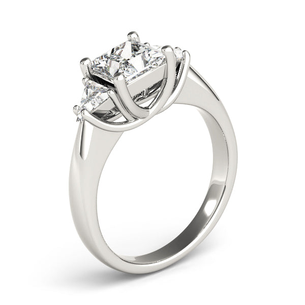 Timeless Princess Diamond Three Stone Ring in 10K/14K gold and platinum with certified lab-grown or natural diamonds