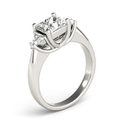 Timeless Princess Diamond Three Stone Ring in 10K/14K gold and platinum with certified lab-grown or natural diamonds