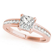 Majestic Channel-Set Princess Diamond Engagement Ring in 10K/14K gold and platinum with certified lab-grown or natural diamonds