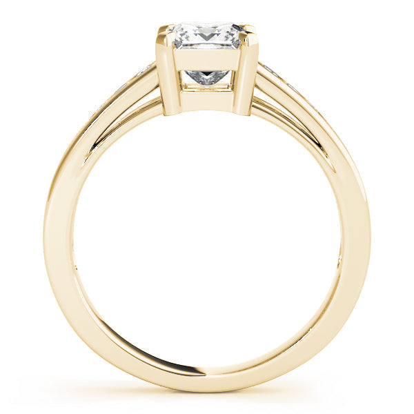 Majestic Channel-Set Princess Diamond Engagement Ring in 10K/14K gold and platinum with certified lab-grown or natural diamonds