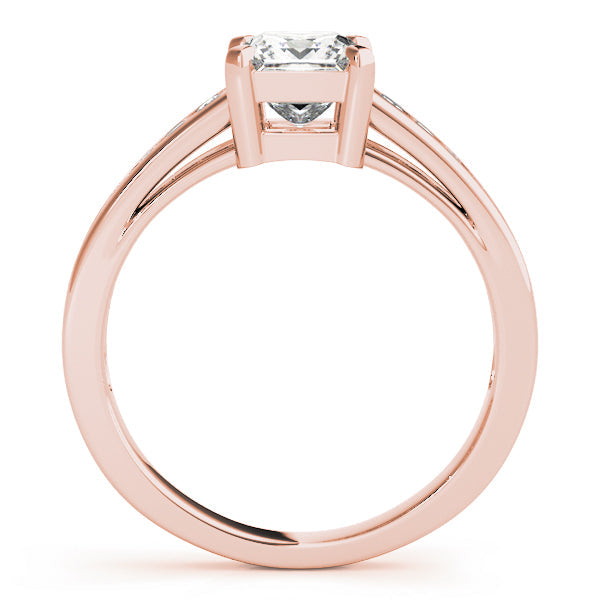 Majestic Channel-Set Princess Diamond Engagement Ring in 10K/14K gold and platinum with certified lab-grown or natural diamonds