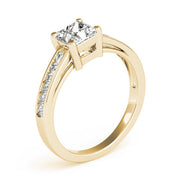 Majestic Channel-Set Princess Diamond Engagement Ring in 10K/14K gold and platinum with certified lab-grown or natural diamonds