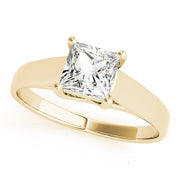 Lustrous Trellis Princess Diamond Engagement Ring in 10K/14K gold and platinum with certified lab-grown or natural diamonds