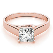 Lustrous Trellis Princess Diamond Engagement Ring in 10K/14K gold and platinum with certified lab-grown or natural diamonds