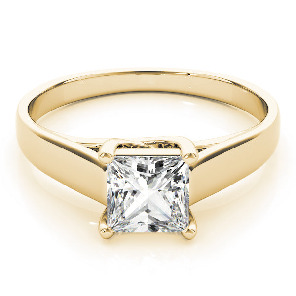 Lustrous Trellis Princess Diamond Engagement Ring in 10K/14K gold and platinum with certified lab-grown or natural diamonds