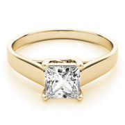 Lustrous Trellis Princess Diamond Engagement Ring in 10K/14K gold and platinum with certified lab-grown or natural diamonds