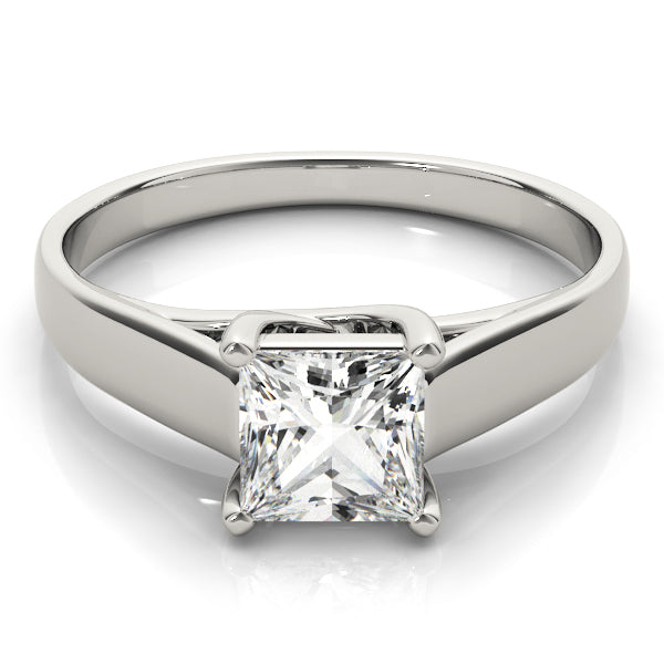 Lustrous Trellis Princess Diamond Engagement Ring in 10K/14K gold and platinum with certified lab-grown or natural diamonds