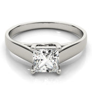 Lustrous Trellis Princess Diamond Engagement Ring in 10K/14K gold and platinum with certified lab-grown or natural diamonds
