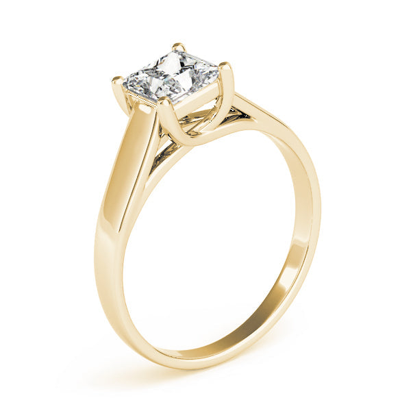 Lustrous Trellis Princess Diamond Engagement Ring in 10K/14K gold and platinum with certified lab-grown or natural diamonds