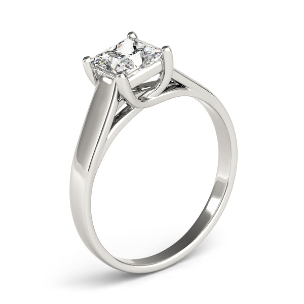 Lustrous Trellis Princess Diamond Engagement Ring in 10K/14K gold and platinum with certified lab-grown or natural diamonds