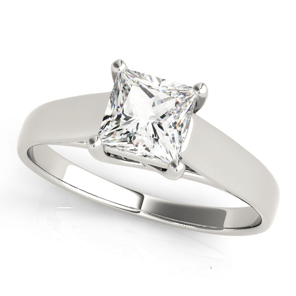 Lustrous Trellis Princess Diamond Engagement Ring in 10K/14K gold and platinum with certified lab-grown or natural diamonds