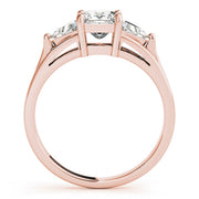 Hallmarked Gold & Platinum Princess Diamond Ring in 10K/14K gold and platinum with certified lab-grown or natural diamonds