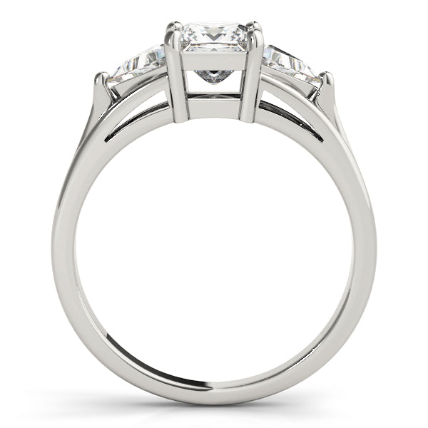Hallmarked Gold & Platinum Princess Diamond Ring in 10K/14K gold and platinum with certified lab-grown or natural diamonds