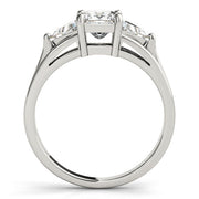 Hallmarked Gold & Platinum Princess Diamond Ring in 10K/14K gold and platinum with certified lab-grown or natural diamonds
