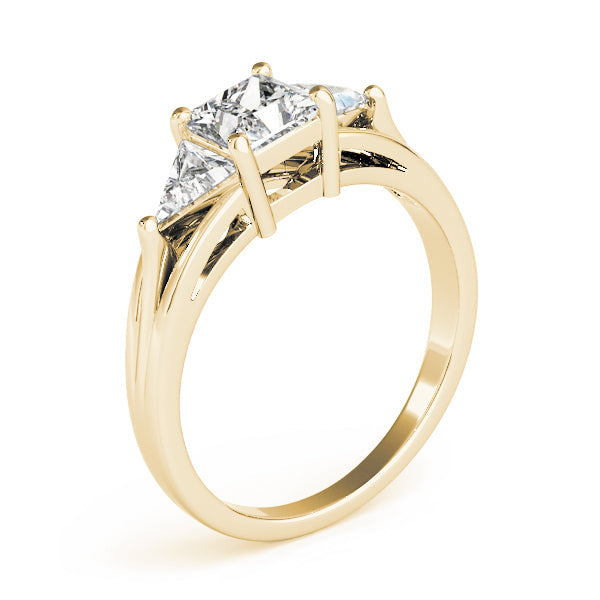 Hallmarked Gold & Platinum Princess Diamond Ring in 10K/14K gold and platinum with certified lab-grown or natural diamonds