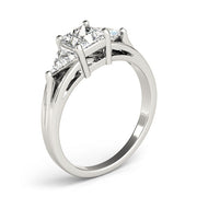 Hallmarked Gold & Platinum Princess Diamond Ring in 10K/14K gold and platinum with certified lab-grown or natural diamonds